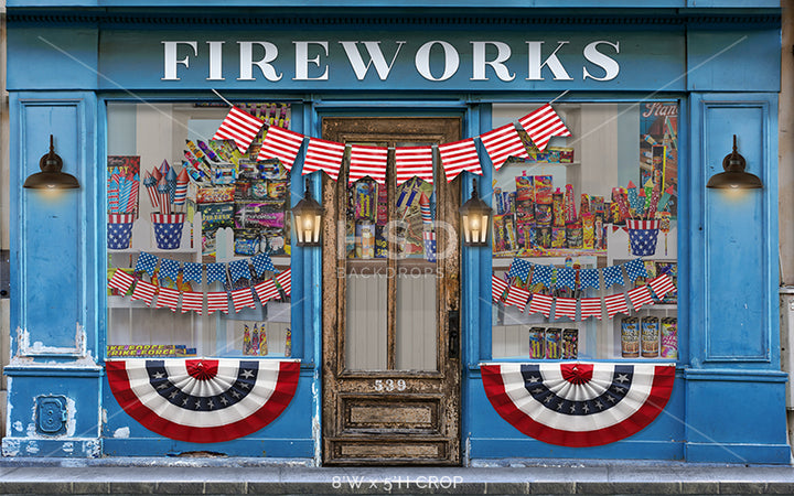Vintage Fireworks Shop - HSD Photography Backdrops 