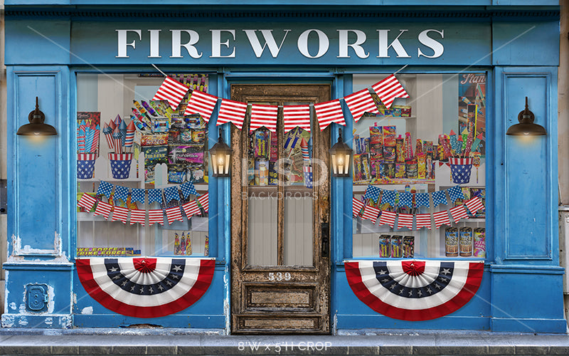 Vintage Fireworks Shop - HSD Photography Backdrops 