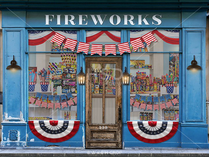 Vintage Fireworks Shop - HSD Photography Backdrops 