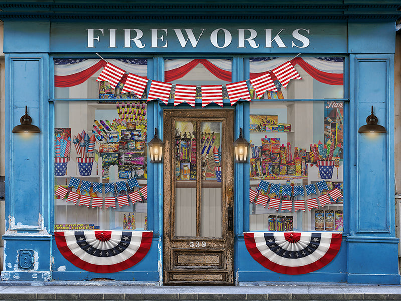 Vintage Fireworks Shop - HSD Photography Backdrops 