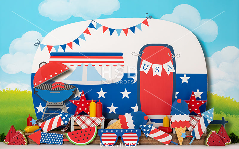 4th of July BBQ - HSD Photography Backdrops 