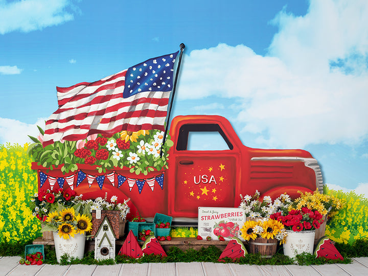 Patriotic Farmers Market - HSD Photography Backdrops 