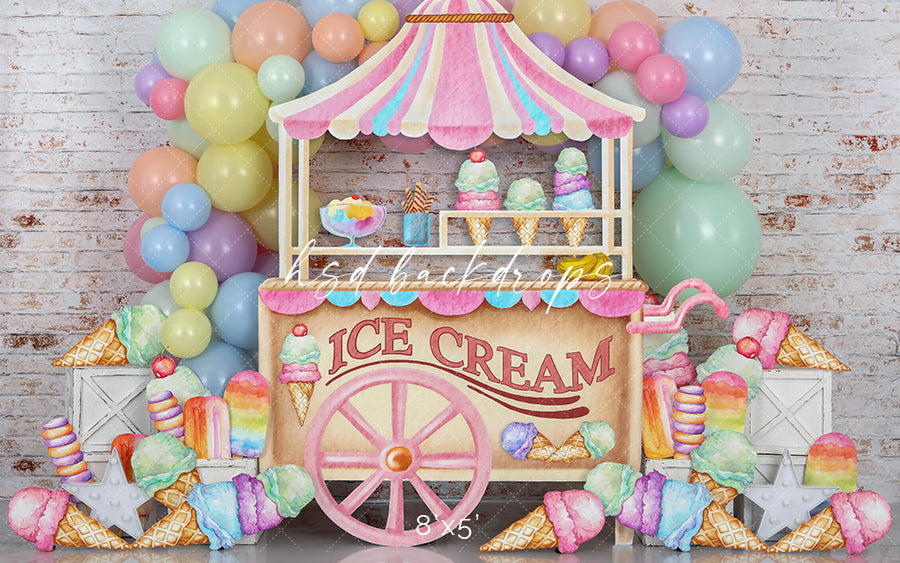 Ice Cream Party - HSD Photography Backdrops 