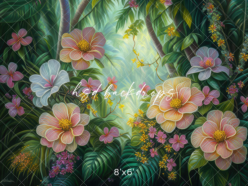 Tropical Flowers - HSD Photography Backdrops 