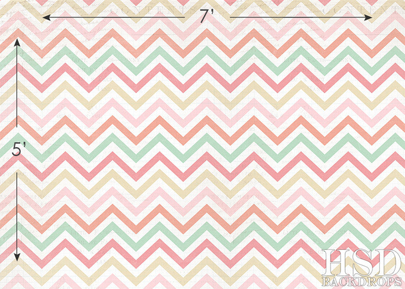 Pastel Chevron - HSD Photography Backdrops 