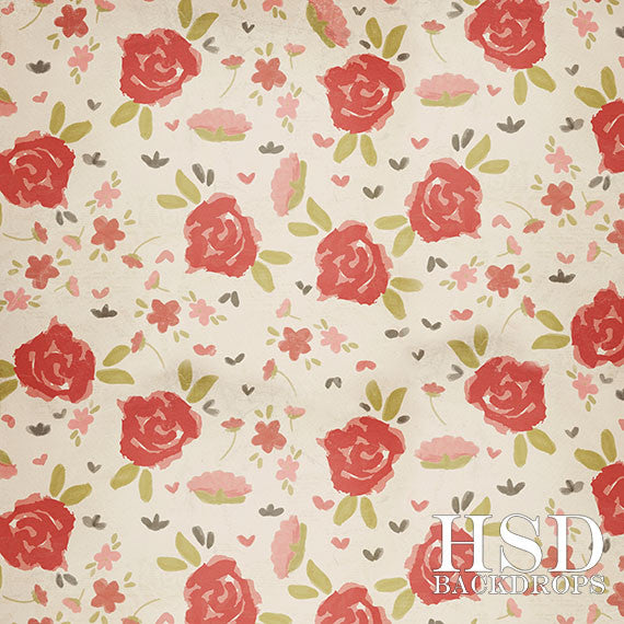 Roses Are Red - HSD Photography Backdrops 