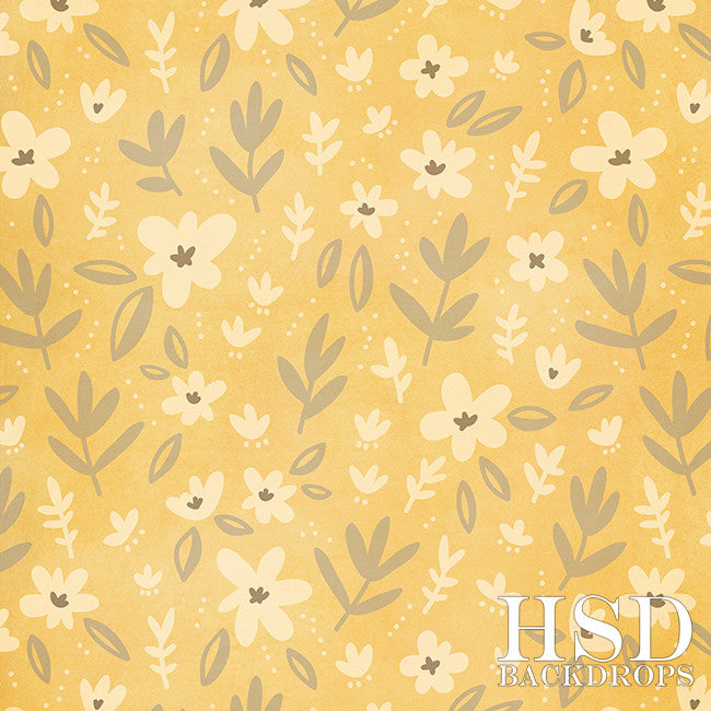 Yellow Floral Photography Backdrop Spring Background