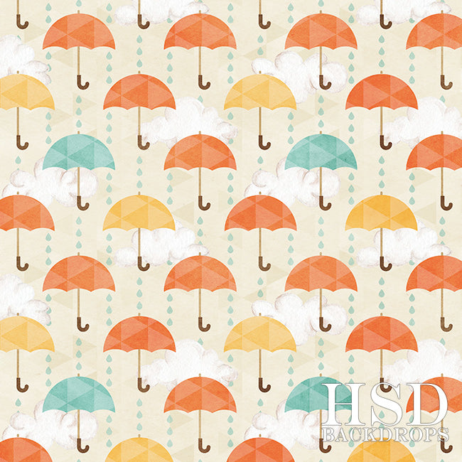 Spring Photography Backdrop | Umbrellas - HSD Photography Backdrops 
