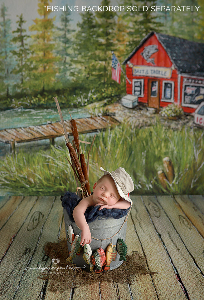 Gone Fishin' Floor Dock - HSD Photography Backdrops 