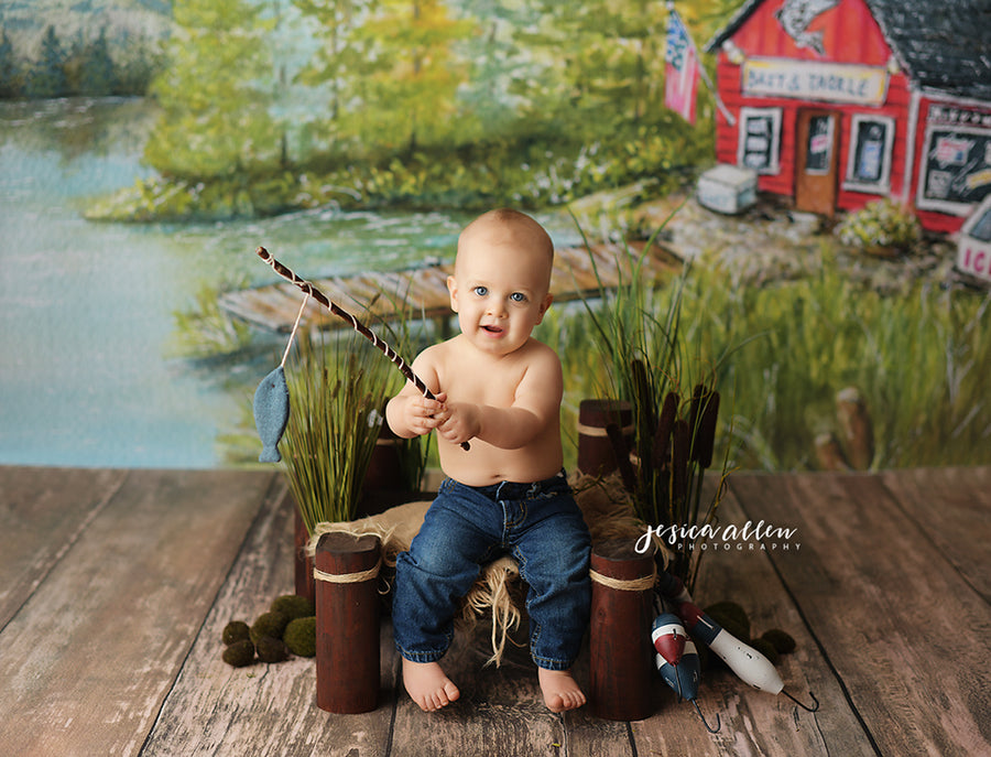 Spring Gone Fishin' - HSD Photography Backdrops 