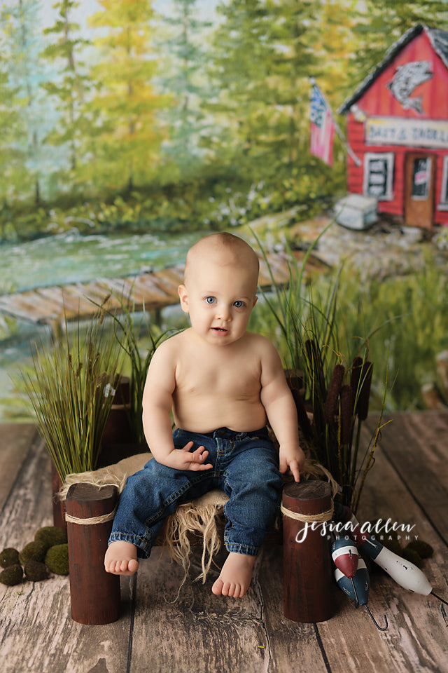 Spring Gone Fishin' - HSD Photography Backdrops 