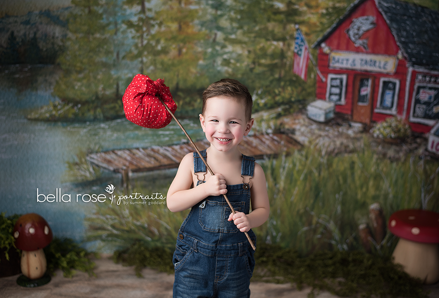 Spring Gone Fishin' - HSD Photography Backdrops 