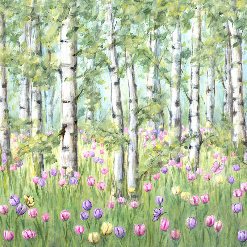 Spring Birch Trees - HSD Photography Backdrops 
