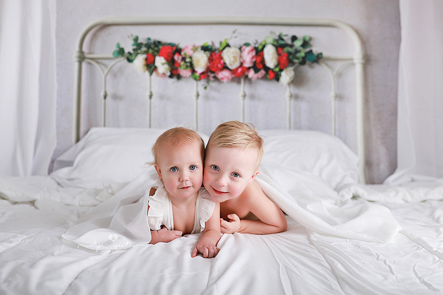 Photography Backdrop | Spring Floral Headboard - HSD Photography Backdrops 