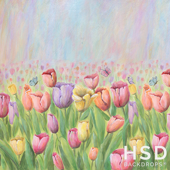 Photography Backdrop Background | Tulip Field - HSD Photography Backdrops 