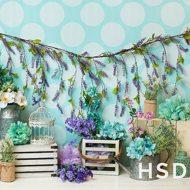Spring Fling Photography Backdrop Background Photo Props Lavender Blue