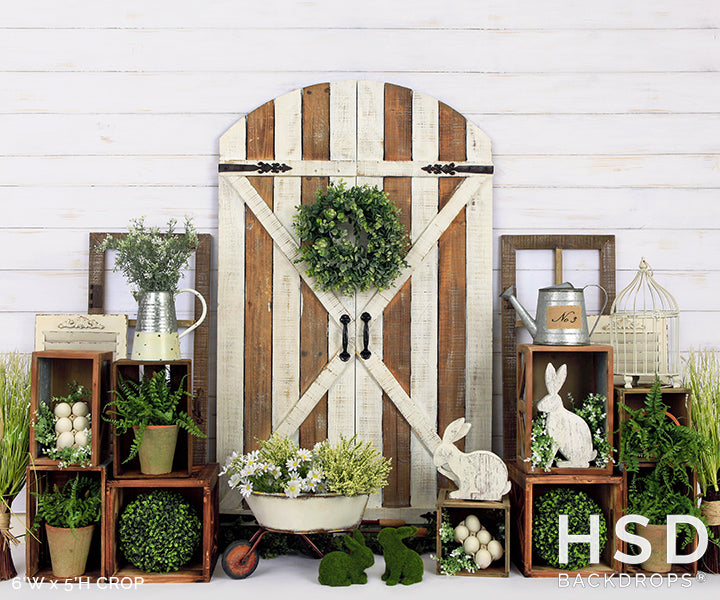 Bunny Scene Easter Backdrops for Photography Studio Portraits