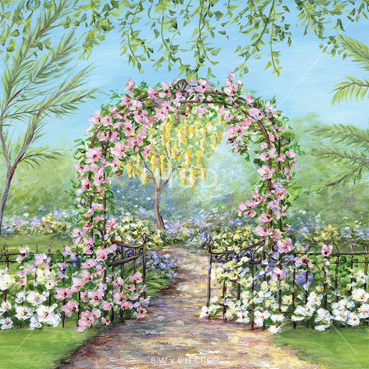 Spring in Bloom photo backdrop for Easter and spring pictures