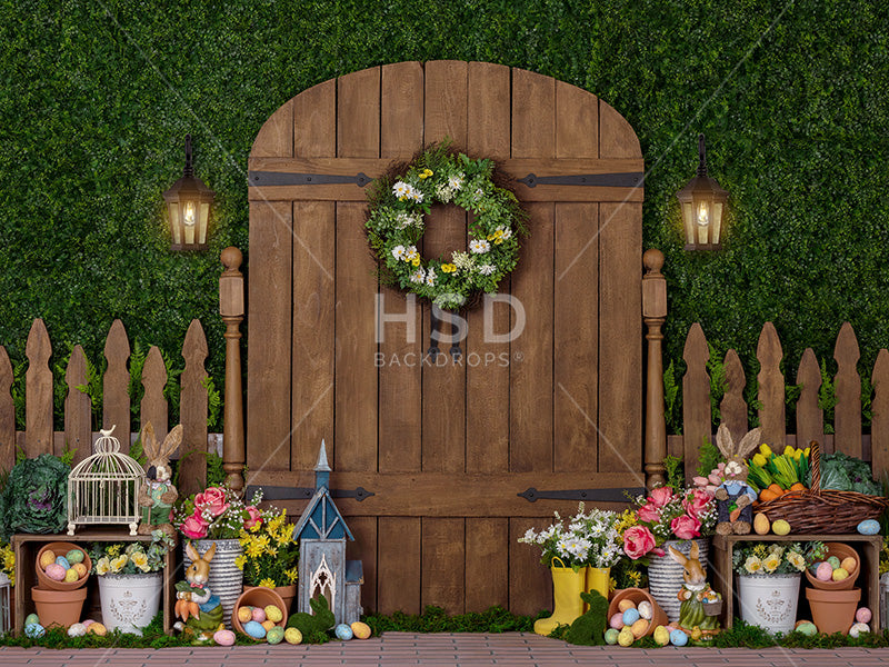 Easter Garden Gate - HSD Photography Backdrops 