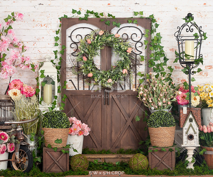 Spring Photo Backdrop | French Garden Easter Backdrops for Photography