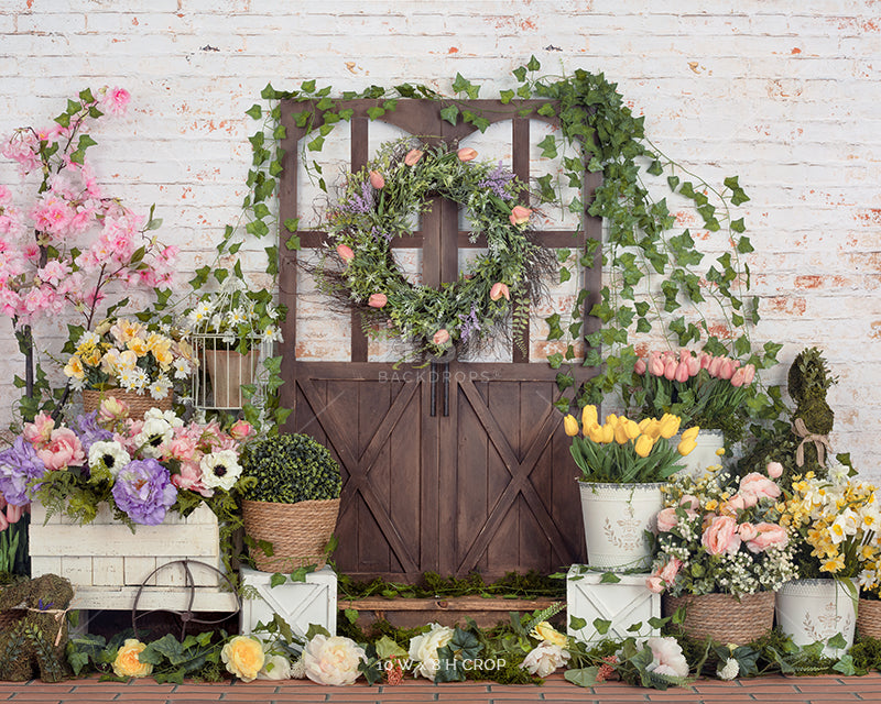 Spring Photo Backdrop | Spring Porch Easter Backdrops for Photography ...
