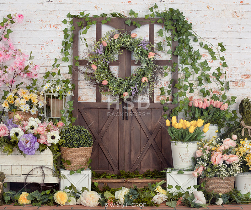 Spring Photo Backdrop | Spring Porch Easter Backdrops for Photography ...