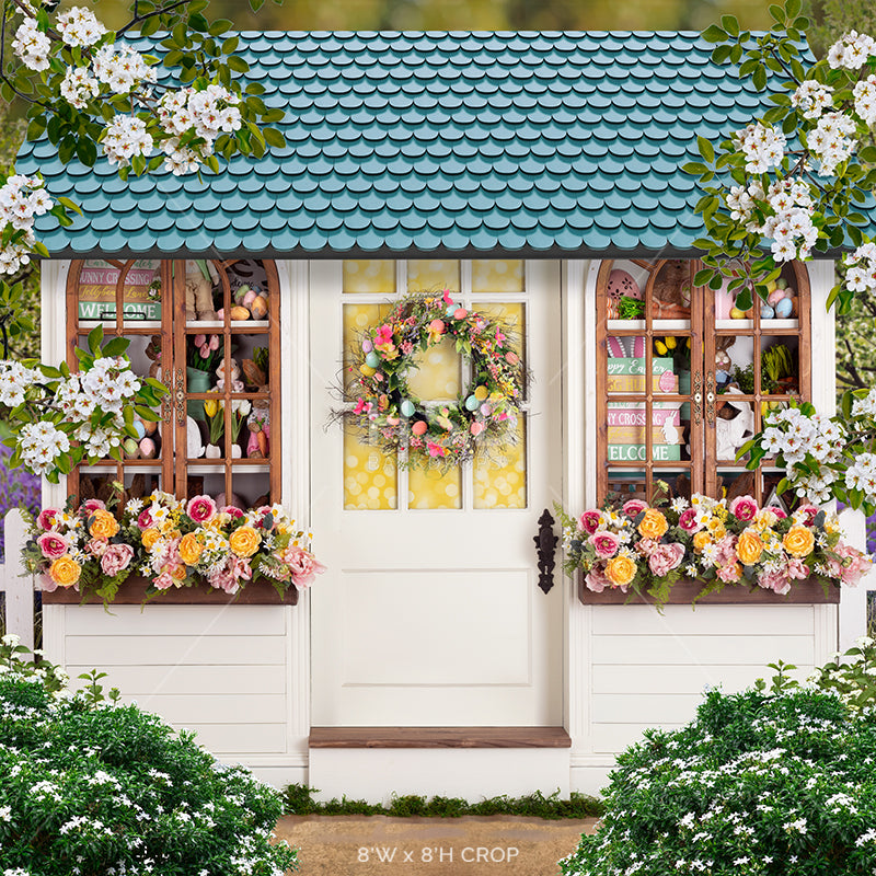 Easter Bunny's Cottage - HSD Photography Backdrops 