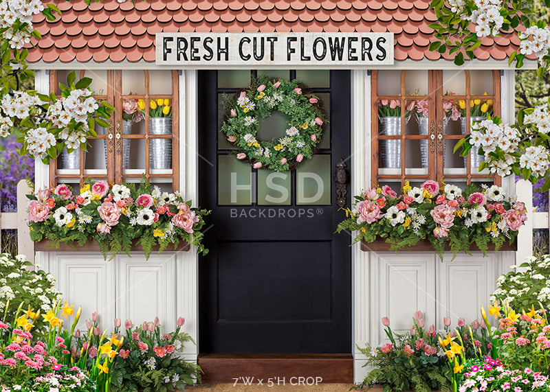 Spring Backdrop | Fresh Cut Flower Farm Backdrops for Photography
