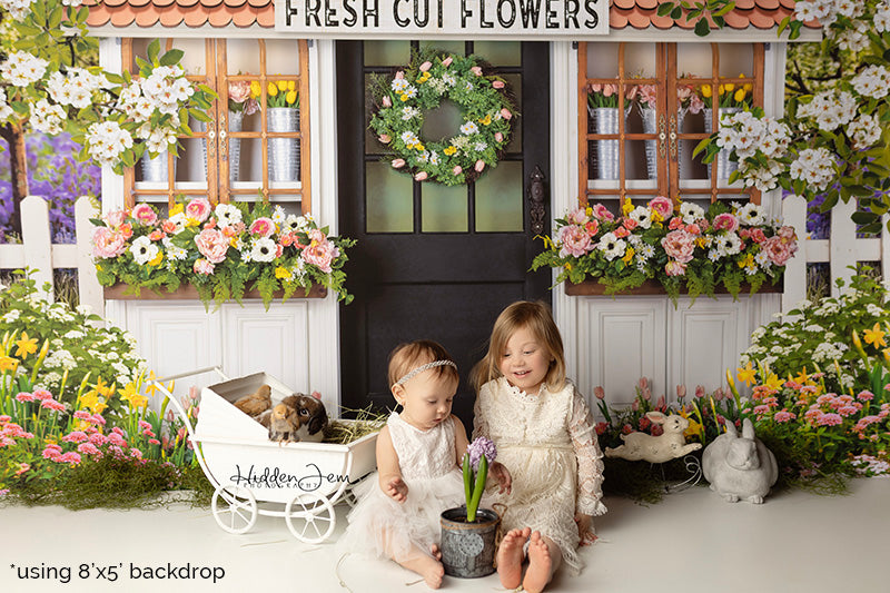 Spring Backdrop | Fresh Cut Flower Farm Backdrops for Photography