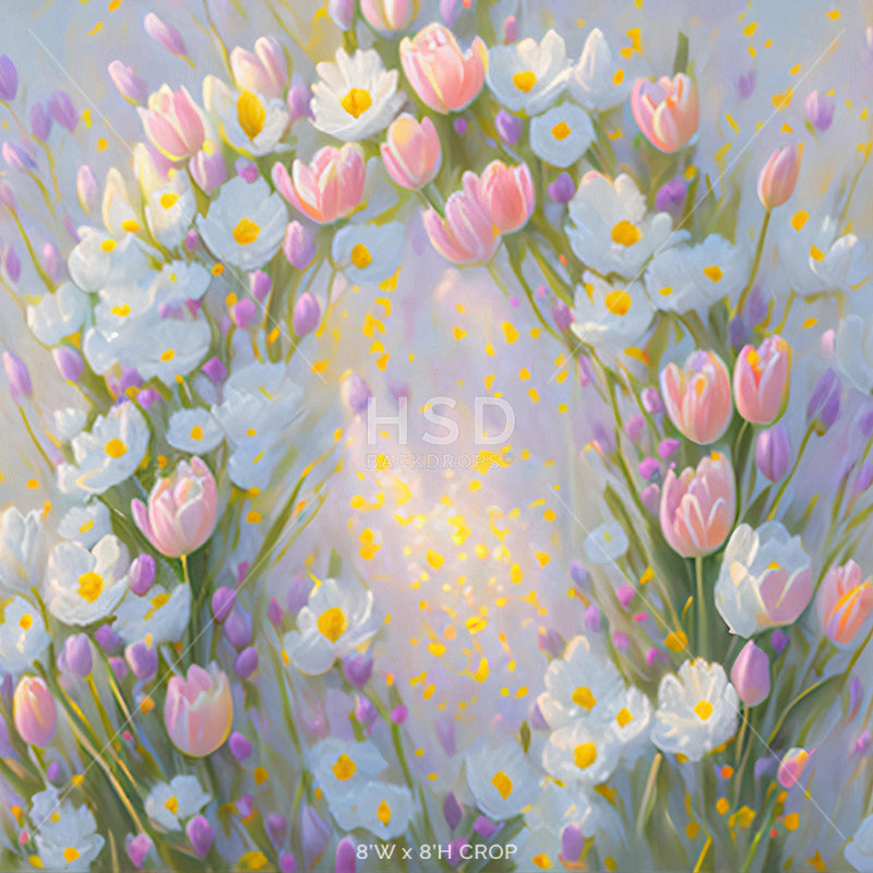 Easter Photography Backdrops | Spring Arched Floral Photo Backdrop