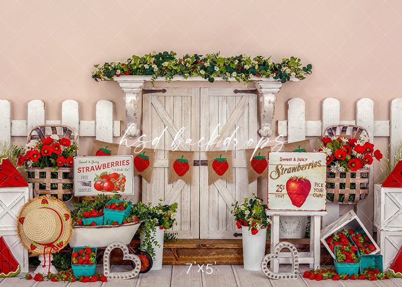 Sweet Strawberries - HSD Photography Backdrops 