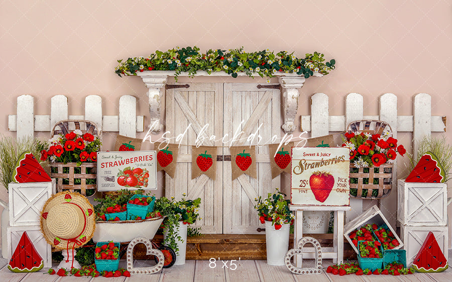 Sweet Strawberries - HSD Photography Backdrops 