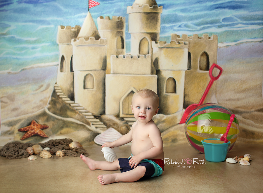 Summer Sand Castle - HSD Photography Backdrops 