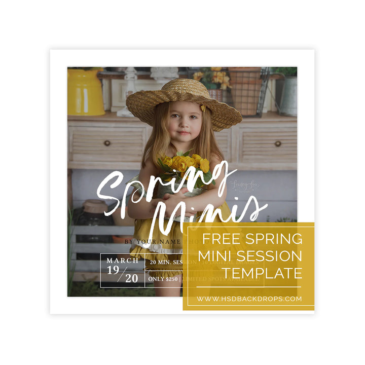Spring Mini Session Template | Free - HSD Photography Backdrops 