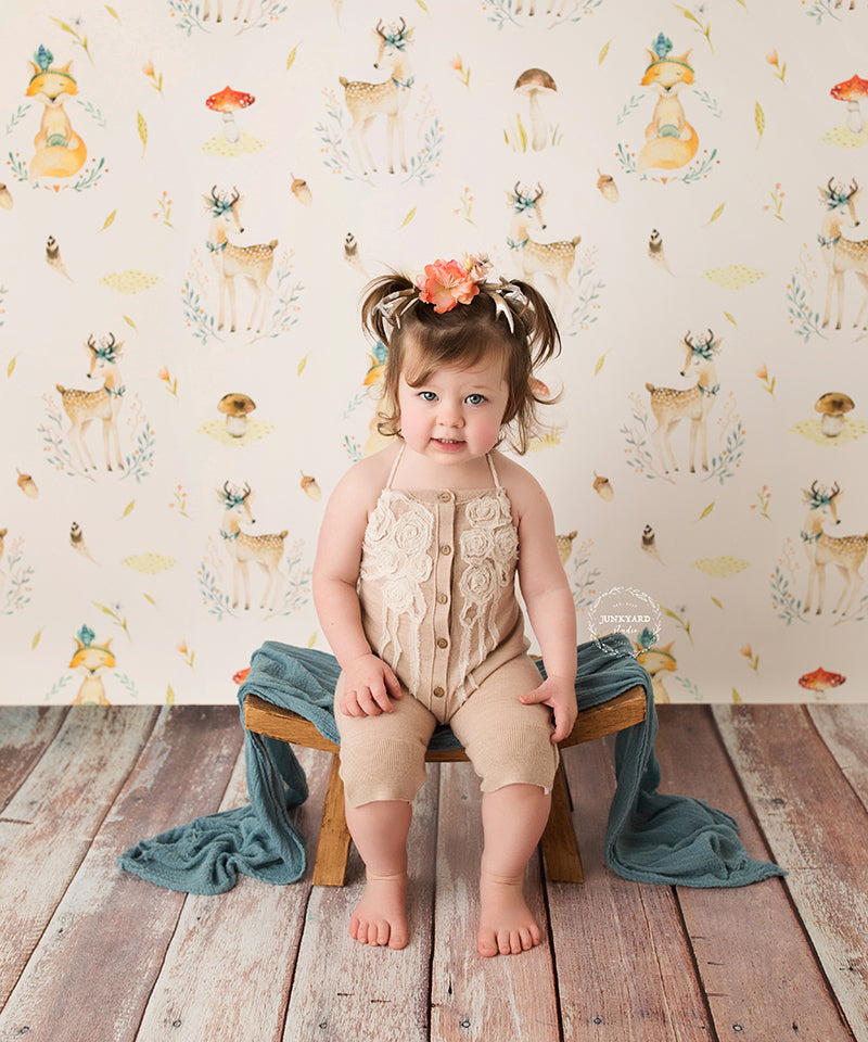 Spring Photography Backdrop | Woodland Animals - HSD Photography Backdrops 