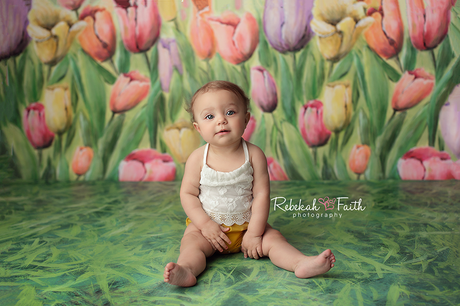 Photography Backdrop Background | Tulip Field - HSD Photography Backdrops 