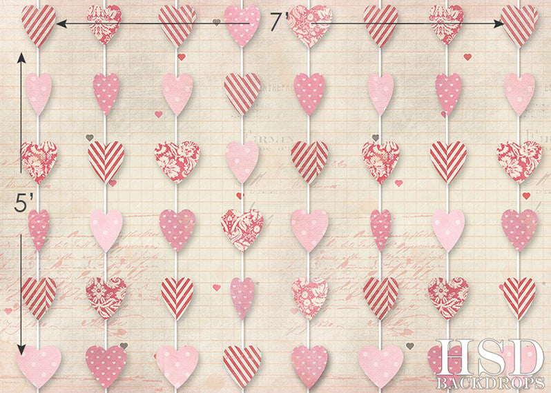 Hanging Hearts - HSD Photography Backdrops 