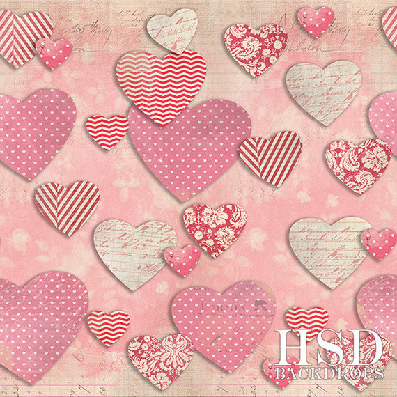 Paper Hearts - HSD Photography Backdrops 