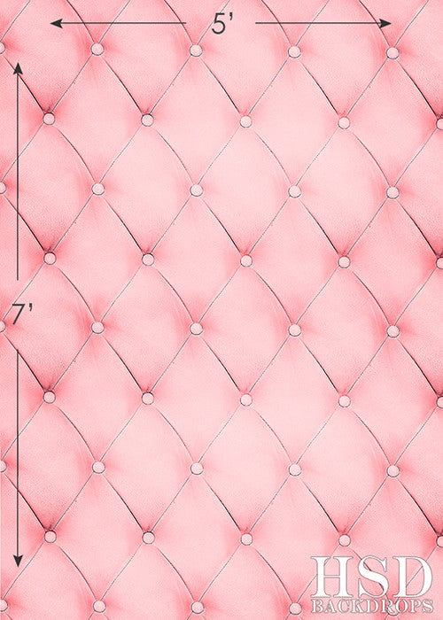 Pink Tufted Fabric Photography Backdrop, Valentine's Boudoir Backdrops