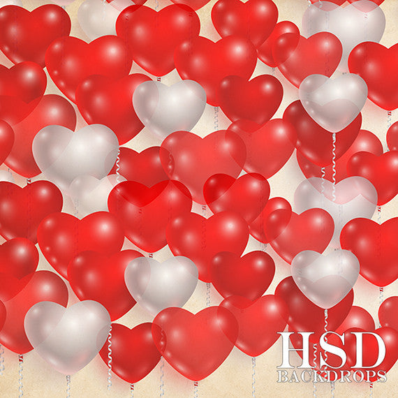 Heart Balloons - HSD Photography Backdrops 