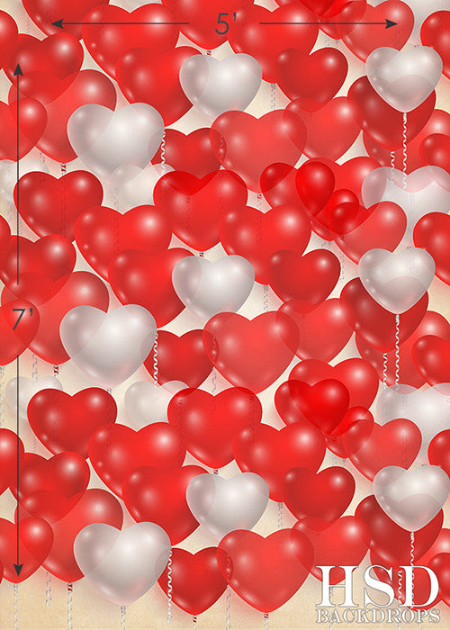 Heart Balloons - HSD Photography Backdrops 