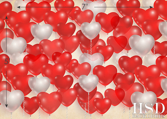 Heart Balloons - HSD Photography Backdrops 