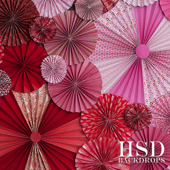 Valentine's Day Pinwheel Fans Photography Backdrop Background Props ...