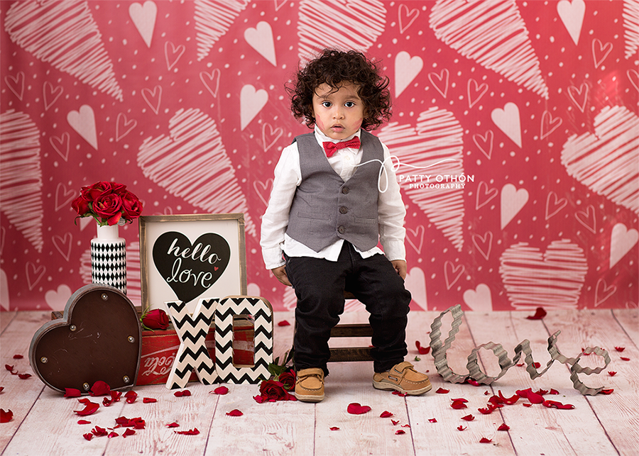 Doodle Hearts - HSD Photography Backdrops 