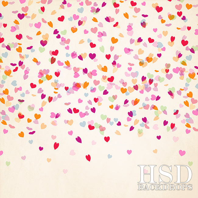 Confetti Heart Drop - HSD Photography Backdrops 