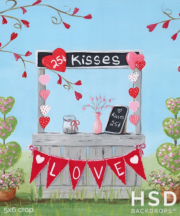 Valentine's Kissing Booth - HSD Photography Backdrops 