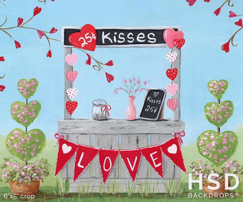 Valentine's Kissing Booth - HSD Photography Backdrops 