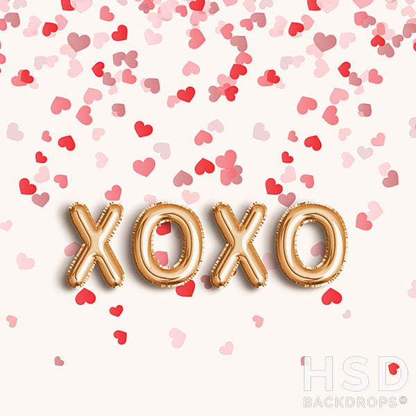 XOXO and Hearts - HSD Photography Backdrops 
