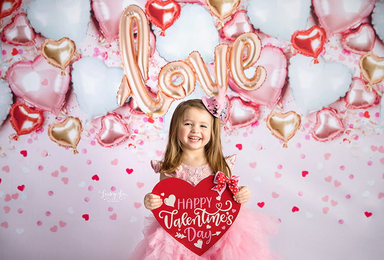 Heart Balloon Backdrop - HSD Photography Backdrops 