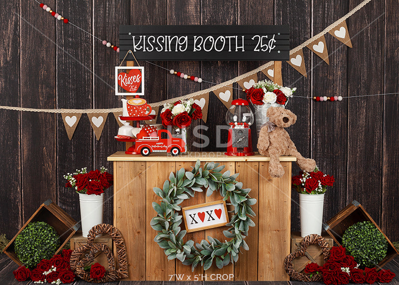 Kissing Booth Set Up - HSD Photography Backdrops 